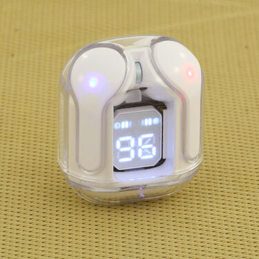 Transparent Wireless Earpod with an Inbuilt Screen with free Pocket Power Bank (PB12)