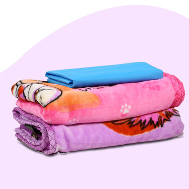 Ultra Soft 2 Layer Baby Mink Blanket with 1 Mattress Protector Sheet Free (BB+M1)