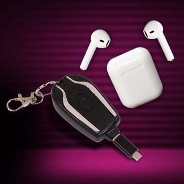 Wireless BT Earpod I12 with Key Chain Power Bank (TWS23)
