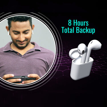 Wireless BT Earpod I12 with Key Chain Power Bank (TWS23)