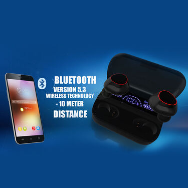 Wireless Bluetooth Earbuds With Inbuilt Screen (C-Type Charger) (M10)