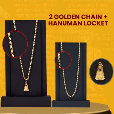 2 Golden Chain + Hanuman Pendant (MGJ26)